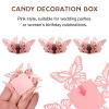 WRITWAA 50 Pcs Wedding Candy Boxes Paper Butterfly Shape Candy Containers Easy to Assemble and Use for Parties and Birthdays Elegant and Delicate Favor Packaging view 3