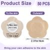 Winsyison 50pcs Disposable Castor Oil Packs, Flower Style, Skin Color view 2
