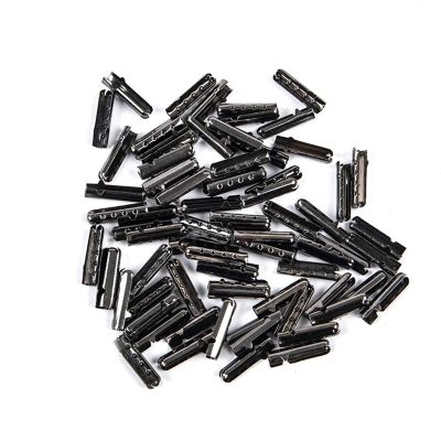 ianufu 400PCS Head Aglets DIY Shoelaces Repair Shoe Lace Tips Replacement End Shoes Rope Cip Tail Clamp Bullet