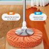 This Spin Mop Bucket Set for Home - 360 Spinning Mop and Bucket with Detachable Splash Guard Spin Basket - Floor Cleaning System for Hardwood, Wood, Laminate, Tile,5 Mop Pads Refill view 4