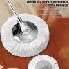 This Spin Mop and Bucket with Wringer Set for Home, 360 Spinning Mop and Titanium Crystal Finish Bucket with Detachable Drying Basket, Wet Dust Mop for Floor Cleaning,2 Cotton Mop Pads view 2