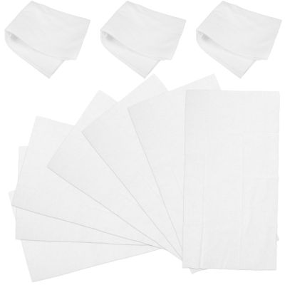 BELLIFFY 5 Sets 10pcs Disposable Cotton Bath Towels Highly Absorbent and Endurable White Towels for Hotel and Office Use