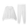CHLPEYUVCH Unisex Outdoor Breathable Insect Guard Jacket and Trousers Set Lightweight Mesh Ventilated Hiking Travel Summer Suit for Men and Women 2026 (White, XXL) view 1