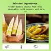 Crispy Pepper Pickled Bamboo Shoot Slices, Sour & Spicy Bamboo Shoots, Healthy Vegetables, Instant Pickled Vegetables, Chinese Spicy Latiao, Vegan Food, Leisure Snack Gift Pack, Side Dish (10pack) view 3
