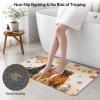 Litter Star Thanksgiving Dogs Maple Leaf Bathroom Rug Diatomaceous Earth Bath Mat,Absorbent Shower Mat Non-Slip Doormat for Kitchen Bedroom, Fall Squirrel Pumpkin Flower Diatomite Stone Mats 24x36in view 3