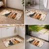 Litter Star Thanksgiving Dogs Maple Leaf Bathroom Rug Diatomaceous Earth Bath Mat,Absorbent Shower Mat Non-Slip Doormat for Kitchen Bedroom, Fall Squirrel Pumpkin Flower Diatomite Stone Mats 24x36in view 4