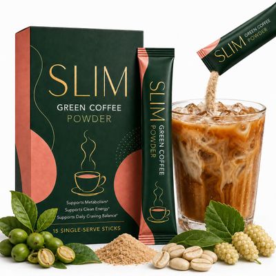 Slim Green Coffee Extract Boost Powder Sticks, Flavorless, 15 Count(1)