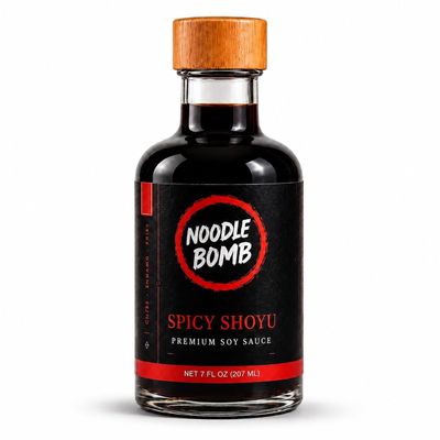 NoodleBomb Spicy Shoyu Ramen Sauce, Bold Chili Heat & Deep Umami, Japanese-Style, 7 fl oz