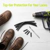 BESPORTBLE Black Plastic Shoelace Aglet Tips for Shoelace Ends and Jogger Pants Cord, Cuttable Heat Shrink Tubing Fits 2-5mm Flat round Laces, Prevents Scratch to Clothing or Skin, view 3
