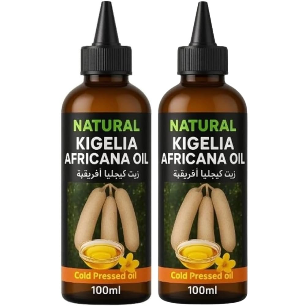Kigelia Africana Dry Fruit Tincture, Pure Herbal Extract Massage Oil, All Natural & Vegan, 3.4 fl oz (100 ml) - Pack of 2