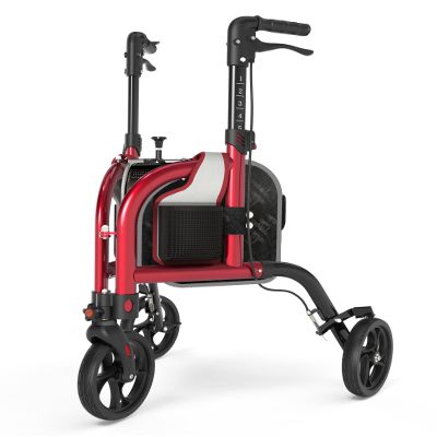 SUCCU 3 Wheels Walkers for Seniors, Narrow Foldable Three Wheels Rollator