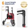 SUCCU 3 Wheels Walkers for Seniors, Narrow Foldable Three Wheels Rollator view 2