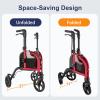 SUCCU 3 Wheels Walkers for Seniors, Narrow Foldable Three Wheels Rollator view 3