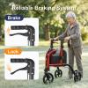SUCCU 3 Wheels Walkers for Seniors, Narrow Foldable Three Wheels Rollator view 4
