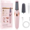 Electric Callus Remover for Feet, Rechargeable Electronic Pedicure Tool with 2 Replaceable Roller Heads, Dual Speed Foot File, Heel Scrubber for Dry Cracked Skin Removal, Pink view 1