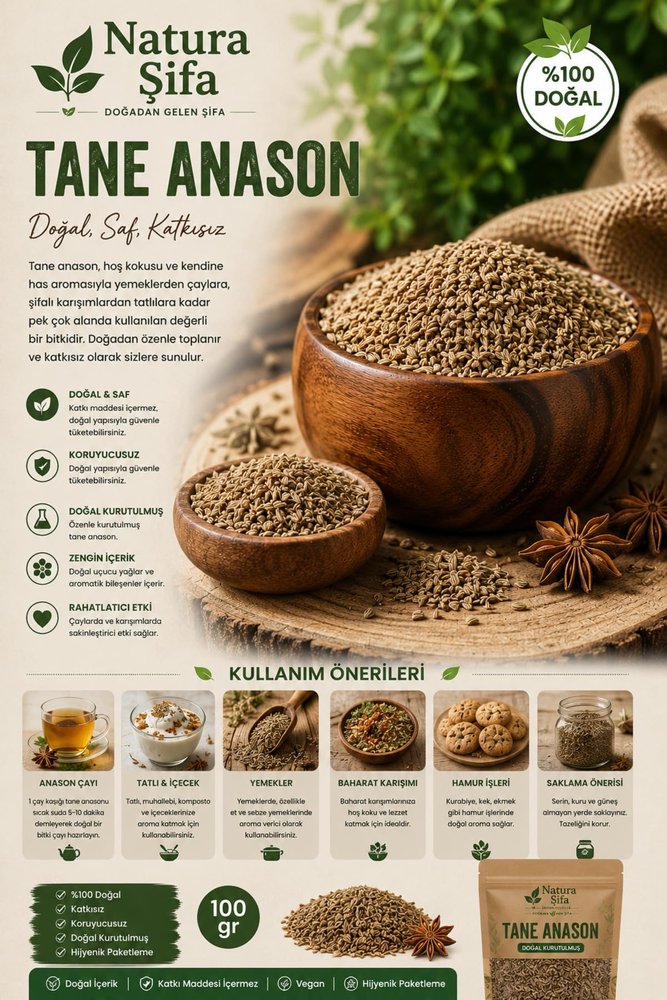 Anise Seed 100g Whole Aromatic Spice for Tea Baking Desserts and Cooking