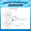 ZNZHNSI 24FT Adjustable Solar Panel Cleaning Brush Dual-Head Water-Fed Pole Kit with AC Power Converter for Efficient Roof & Ground Mount PV Module Washing view 3