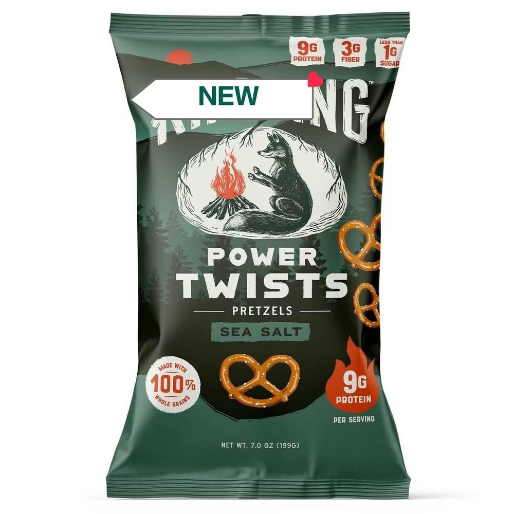 Kinds-ling Power Twists Sea Salt Protein Pretzels Low Sugar Healthy Snacks for Adults & Kids - 7.0 oz