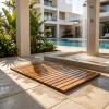 20 24 26 28 30 32 34 36 38 40 42 46 48 in Teak Shower Mat for Inside Shower view 1
