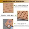 20 24 26 28 30 32 34 36 38 40 42 46 48 in Teak Shower Mat for Inside Shower view 3