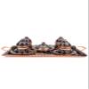 SODEF Copper Enamel Coffee Set for 4 People, 12+ Piece Retro Turkish Coffee Set, 60ml Cups - Multicolor view 2