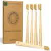 Lucky21chong Bamboo Toothbrush, Natural Firm Boar Bristle Toothbrush, 100% Biodegradable Eco-Friendly Oral Care Toothbrushes view 1