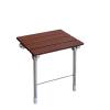 Folding Shower Seat Wall Mounted w/Legs, Solid Wood Bench for Seniors 352LB view 1