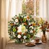 Gralara Artificial Vine Garland with Wreath Autumnal Fall Greenery Set with Pumpkins Realistic Autumn Decor Bundle for Front Doors, Mantel, Entryway view 4