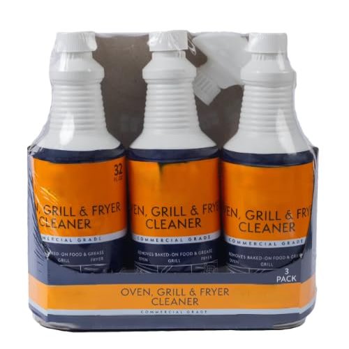 Commercial Grade Oven, Grill & Fryer Cleaner 32 oz, 3 Pack