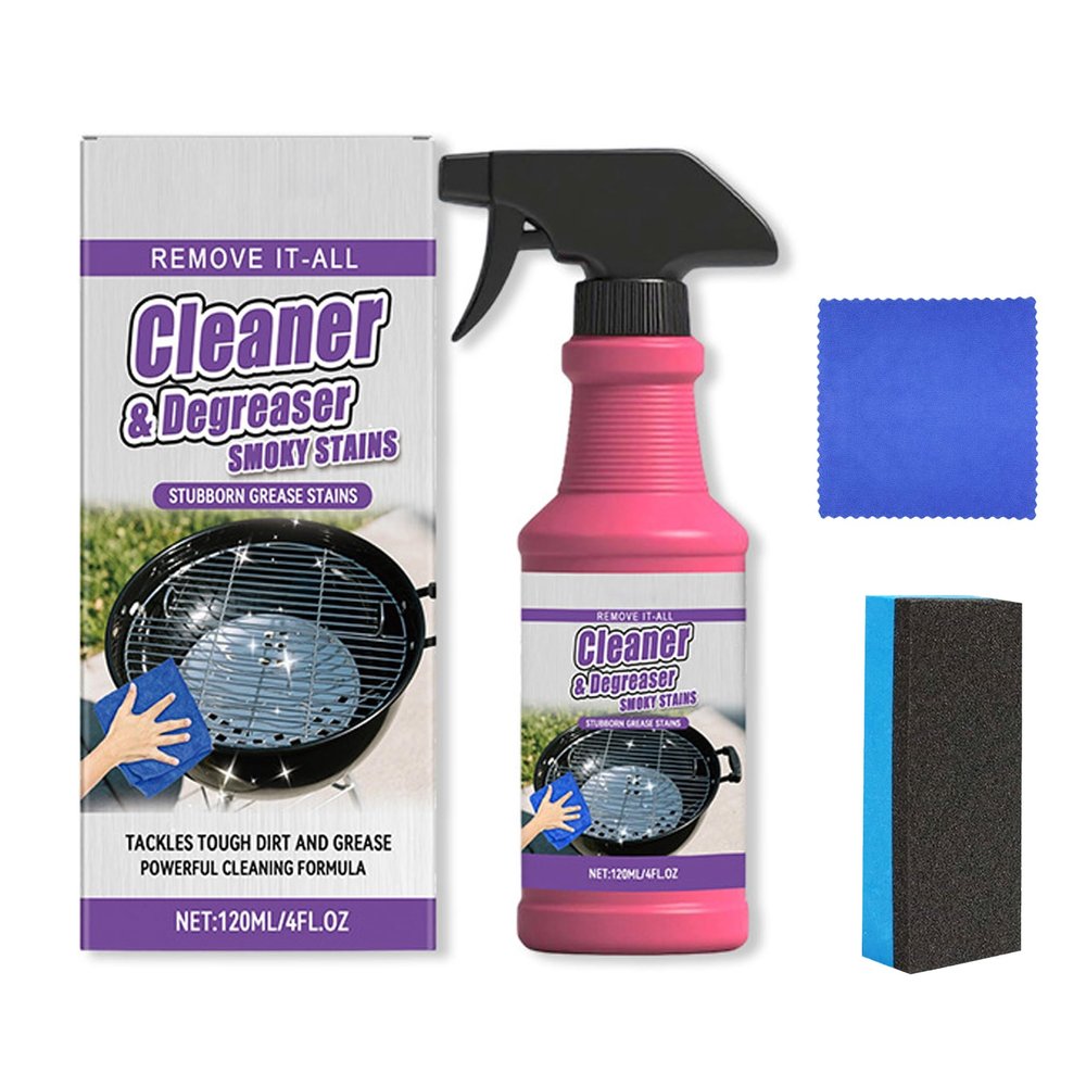 Grill Cleaner 2026 New 2Pcs Fast-Acting Heavy-Duty Grill Degreaser Spray,BBQ Grill Cleaner for Kitchen, Multi-Purpose Grease Remover for Oven Stove Air Fryer Outdoor Grill
