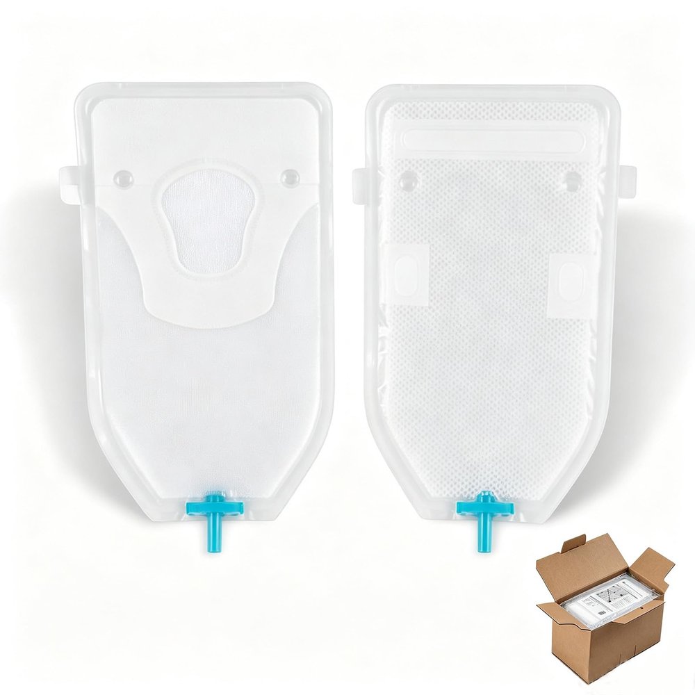 30 Pack Male External Catheter, Leakproof Contoured Adhesive Seal, Gentle Quick-Dry Moisture-Wicking Material, Non-Invasive Urinary Supplies, Compatible with Most Urine Drainage Bags