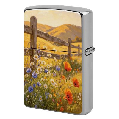 Golden Hills Wildflower Farm Metal Lighter Case Sleeve Cover Holder