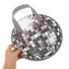 LIFKOME 18pcs Retro Disco Party Gift Bags with Handles, Reusable Silver Nonwoven Mirror Ball Design Tote Bags for Birthday Celebrations and Themed Events, Easy Carrying Gift Packaging view 4