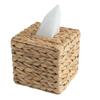 XDSRFVW Tissue Box Desktop Organizer Woven Decorative Wicker Water Hyacinth view 1