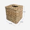 XDSRFVW Tissue Box Desktop Organizer Woven Decorative Wicker Water Hyacinth view 2