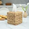 XDSRFVW Tissue Box Desktop Organizer Woven Decorative Wicker Water Hyacinth view 3