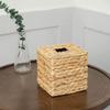 XDSRFVW Tissue Box Desktop Organizer Woven Decorative Wicker Water Hyacinth view 4