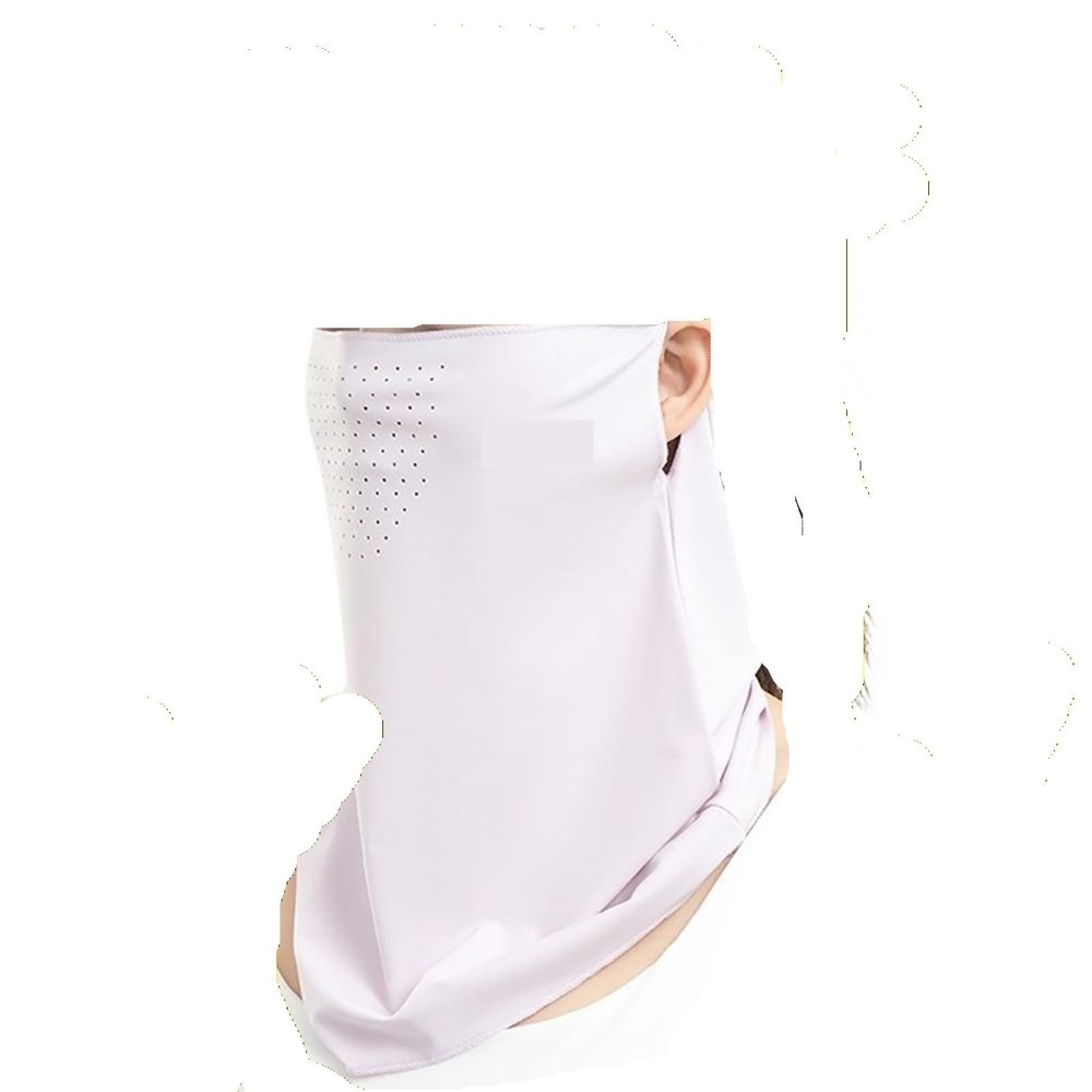 Protection Sunscreen Face Veil, Breathable Ice Silk Feel Dustproof Face Mask for Women Men, Adjustable Ear Loop Sunshade Cover for Outdoor Running Cycling Hiking