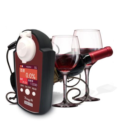 Vdniduir Digital Red Wine Detecto, Handheld Red Wine Concentration Meter,with Display, 0.2-0.3mL/Sample,3S Rapid Detection, for Distributor