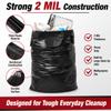55 Gallon Flap Tie Contractor Bags, 2 Mil Thick Large Trash Bags, Multipurpose Clean-Up Bags for Home, Garage, Yard, Workshop, Storage and General Cleanup, 20 Count view 2