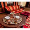 SODEF 2-Person Turkish Coffee Set - Engraved Copper Cups, Cezve, and Tray, Traditional Erzincan Design - Multicolor view 3