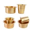 Brass Coffee Dabara Set with Tumbler | Traditional Kumbakonam Coffee Cup & Dawara for Filter Coffee & Tea | Matt Finish | 120 ml | Pack of 3 view 2