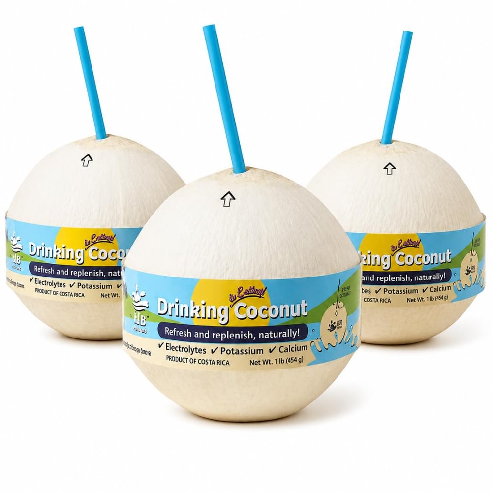 Young Premium Drinking Coconuts, 3 Count, Ready-to-Drink