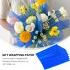 MALUGOGO Flower Wraps Packaging Paper Cellophane Blue Waterproof 20 Pieces Cut to Size for Flowers for Craft Projects and Artistic Inspirations view 3