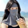 pp supm Full Face Shield Sunscreen Face Mask, 2 Pcs Summer Full Face Sun Protection Mask with Drinking Water Hole for Outdoor view 4