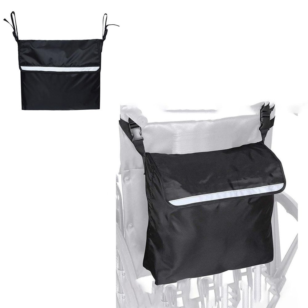 JDAJKLSJ Wheelchair Back Storage Bag for Besco Medical Economy Wheelchair 2019Present, Universal Wheelchair Organizer Bag, Wheelchair Back Bag with Large Storage Pockets
