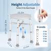 pxsulliao Adjustable Swivel Bath Seat Shower Chair for Inside Shower, Shower Seat for Inside Tub Bathroom Bench Bath Chair for Elderly and DisabledEnhanced with Cross Brace (GrayReinforcement) view 2