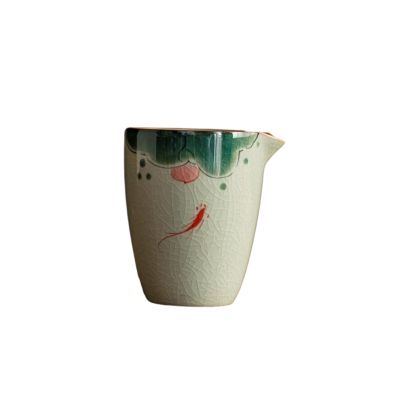 Hand-painted porcelain cracked glaze fair mug household fresh Kung Fu tea set-[violet] fair mug