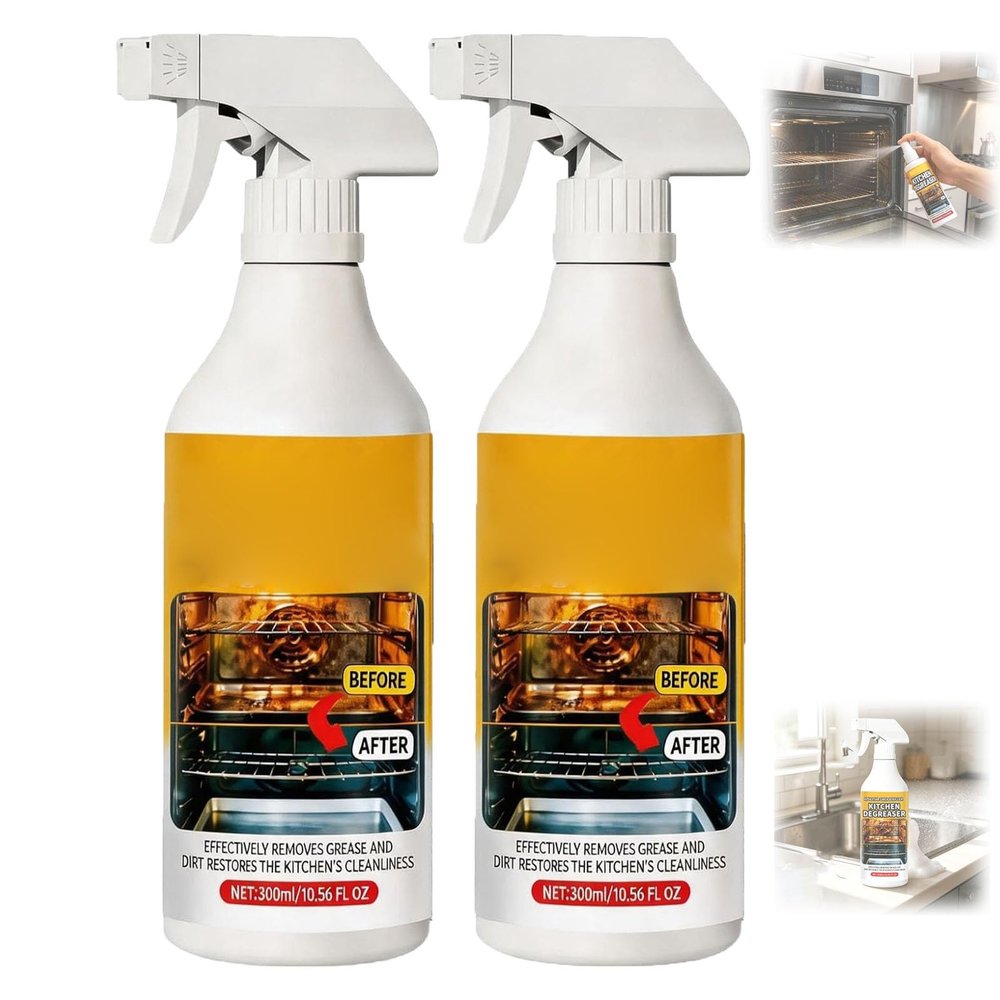 300ml/10.56fl.Oz Greasekiller Spray, Grease Killer for Grill, Greasekiller Spray Grill Cleaner, Heavy Duty Degreaser, Multi-use for Grills, Oven, Air Fryer