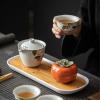 Outdoor integrated one pot and two cups household fresh Kung Fu tea set-Magnolia Magpie view 4
